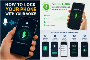Voice screen lock application settings on smartphone